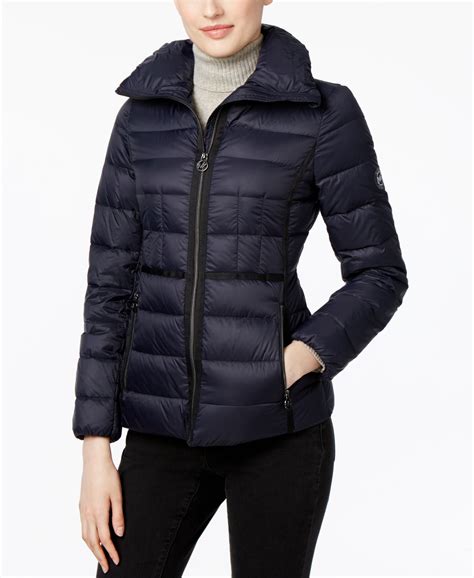 michael kors puffer jacket with large collar|Michael Kors puffer jacket women's.